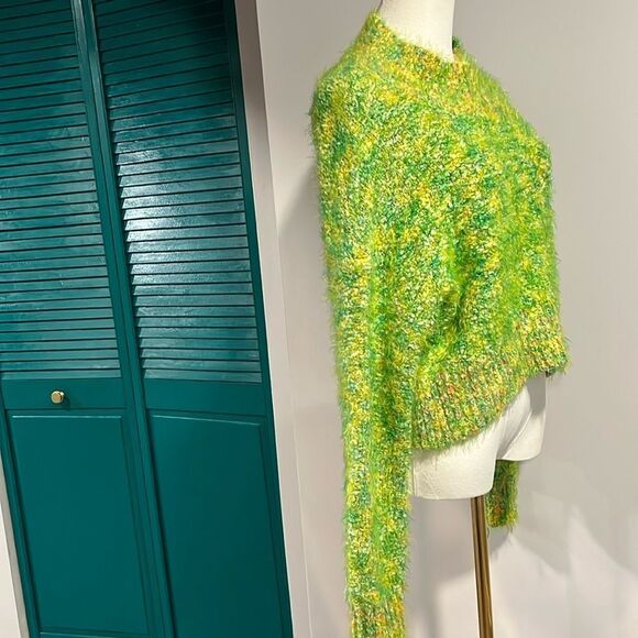 Free People NWT Stardust Pullover Sweater in Lemon Lime Combo XS - Picture 3 of 5